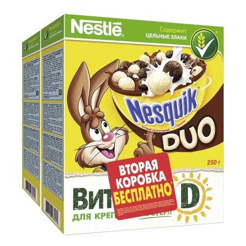Готовый шоколадный завтрак Nesquik Duo обогащенный витаминами и минеральными веществами в ЭССЕН