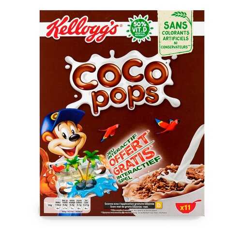 Готовый завтрак Coco Pops шоколадные шарики, Kellogg's, 375/400 г, Франция в ЭССЕН