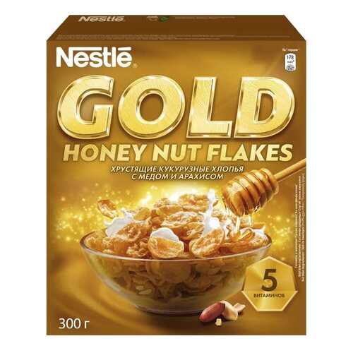 Готовый завтрак Gold honey nut flakes 300 г в ЭССЕН