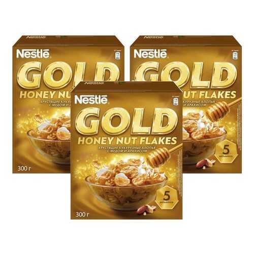 Кукурузные хлопья Gold Flakes с медом и орехами 3*300 г в ЭССЕН