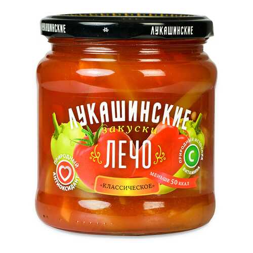 Лечо Лукашинские классическое натуральное ООО Росконсервпродукт 450г стекло Россия в ЭССЕН