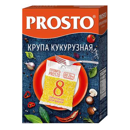 Крупа кукурузная Prosto в пакетиках 8*62.5 г 500 г в ЭССЕН