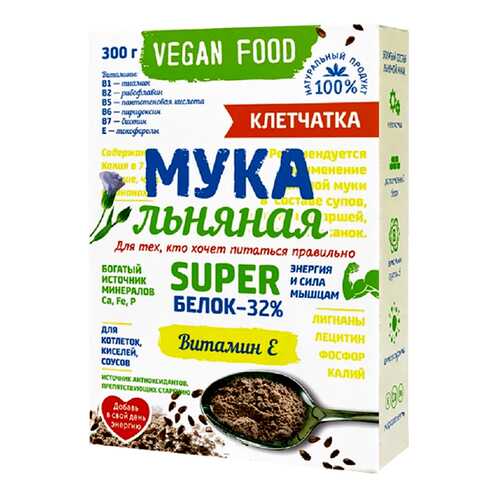 Мука льняная Компас Здоровья Питайся правильно Vegan Food 300 г в ЭССЕН