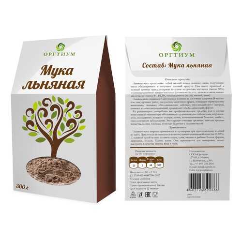 Мука льняная Оргтиум экологическая 300 г в ЭССЕН