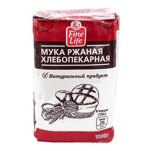 Мука ржаная Fine Life хлебопекарная 1 кг в ЭССЕН