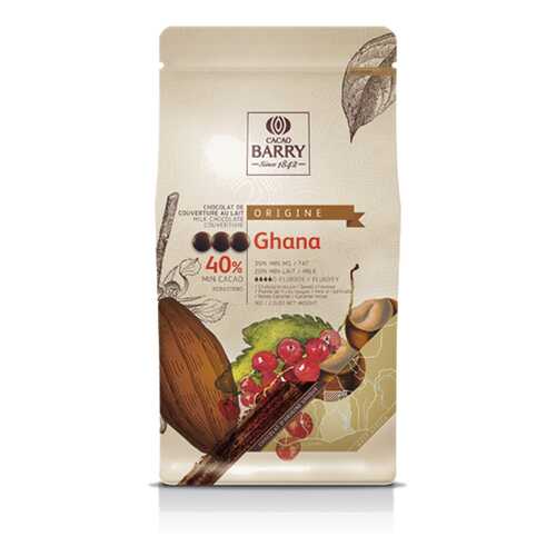 Шоколад Cacao Barry GHANA - Молочный, 40%, 1кг. (CHM-P40GHA-2B-U73) в ЭССЕН