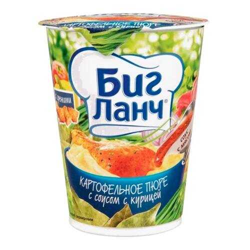 Пюре картофельное Биг ланч с соусом с курицей с гренками 50 г в ЭССЕН