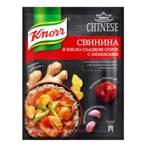 Приправа Knorr свинина в кисло-сладком соусе с ананасами 37 г в ЭССЕН