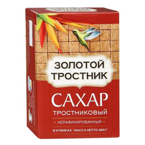 Сахар тростниковый Золотой тростник нерафинированный в кубиках 400 г в ЭССЕН