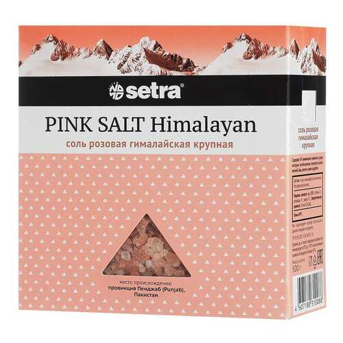 Соль Setra розовая гималайская крупная 500 г в ЭССЕН