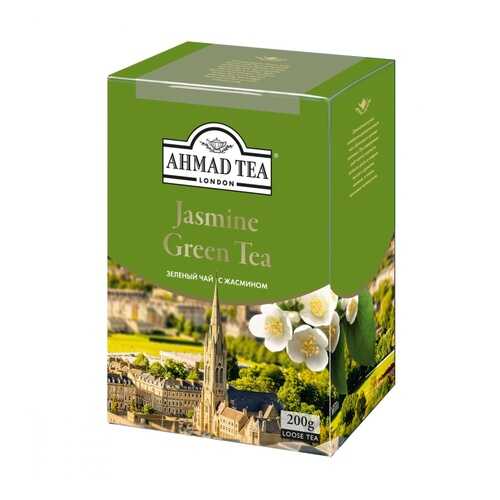 Чай Ahmad Jasmine Green Tea, зеленый с жасмином, листовой, 200 гр в ЭССЕН