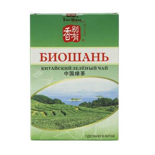 Чай БиоШань China Green Tea, зеленый листовой, 80 гр в ЭССЕН