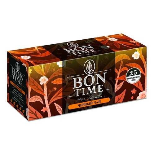 Чай BonTime Natural Tea, черный, 25 пакетиков в ЭССЕН