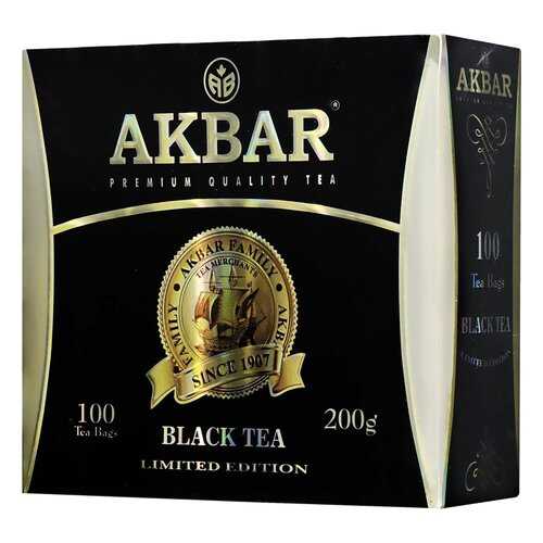 Чай черный Akbar байховый цейлонский мелкий 100 пакетиков в ЭССЕН