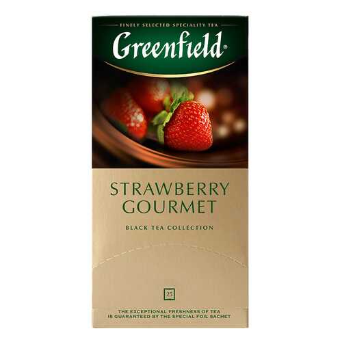 Чай черный Greenfield Strawberry Gourmet 25 пакетиков в ЭССЕН