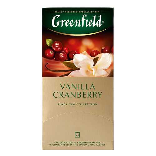 Чай черный Greenfield Vanilla Cranberry 25 пакетиков в ЭССЕН