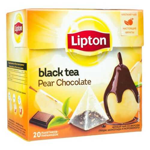 Чай черный Lipton pear chocolate 20 пакетиков в ЭССЕН