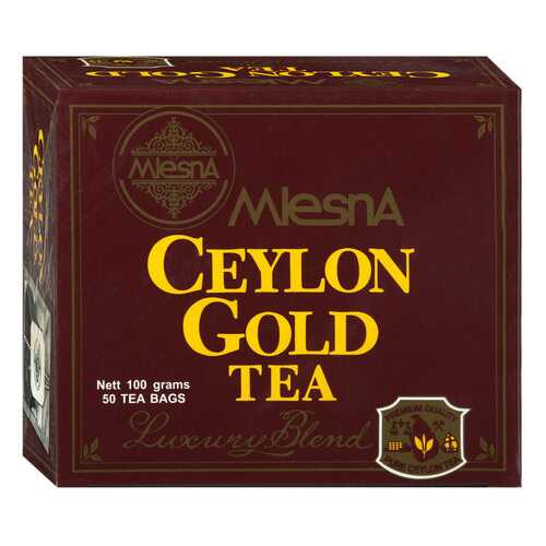 Чай черный Mlesna Ceylon Gold, 50 пак*2г Шри-Ланка в ЭССЕН