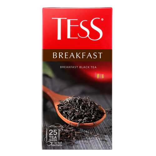 Чай черный Tess Breakfast 25 пакетиков в ЭССЕН