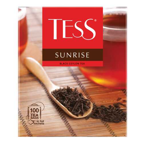 Чай черный Tess Sunrise 100 пакетиков в ЭССЕН