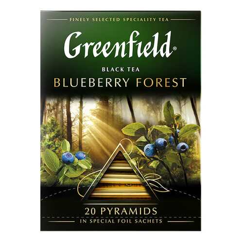 Чай черный в пирамидках Greenfield Blueberry Forest 20 пакетиков в ЭССЕН