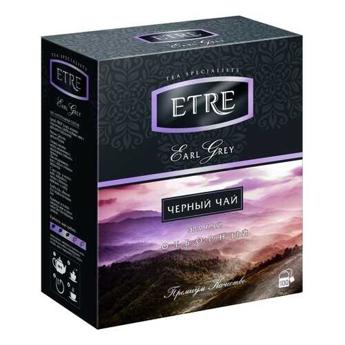 Чай Etre Earl Grey, чёрный с бергамотом, 100 пакетиков в ЭССЕН