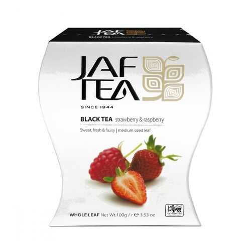 Чай Jaf Tea Strawberry & Raspberry черный листовой с добавками 100 г в ЭССЕН