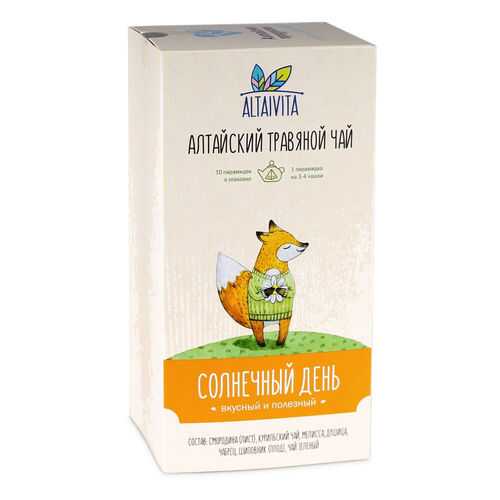 Чай травяной AltaiVita Солнечный день Вкусный и Полезный 10 пак в ЭССЕН