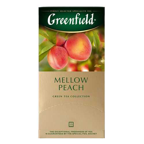 Чай зеленый Greenfield Peach Mellow 25 пакетиков в ЭССЕН