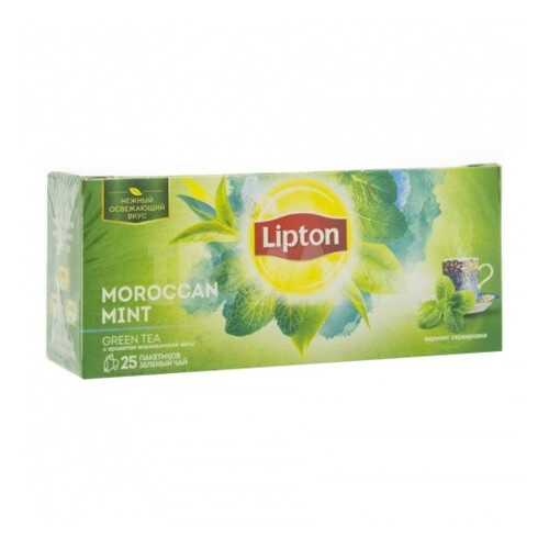 Чай зеленый Lipton moroccan mint 25 пакетиков в ЭССЕН