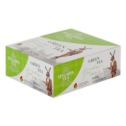 Чай зеленый Steuarts green tea royal 100 пакетиков в ЭССЕН