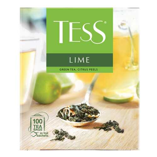 Чай зеленый Tess Lime 100 пакетиков в ЭССЕН