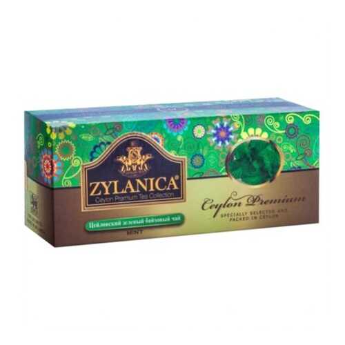 Чай зеленый в пакетиках для чашки Zylanica ceylon premium collection 25*2 г в ЭССЕН