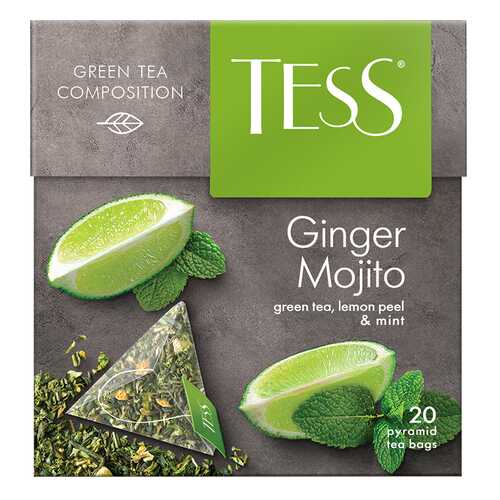 Чай зеленый в пирамидках Tess Ginger Mojito 20 пакетиков в ЭССЕН