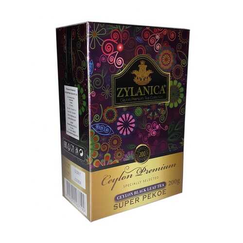 Чай Zylanica Ceylon Premium черный листовой Super Pekoe 200 г в ЭССЕН