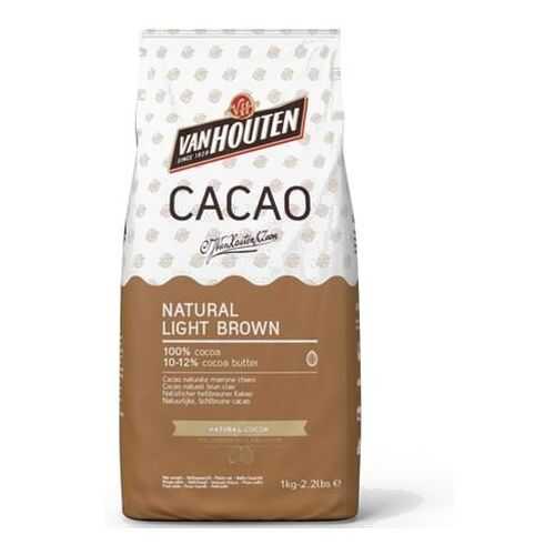 Какао порошок Van Houten 100% natural light brown 1 кг в ЭССЕН