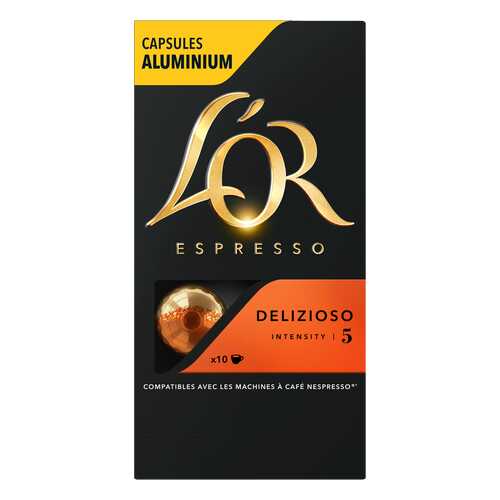 Капсулы L’OR Espresso Delizioso для кофемашин Nespresso 10 капсул в ЭССЕН
