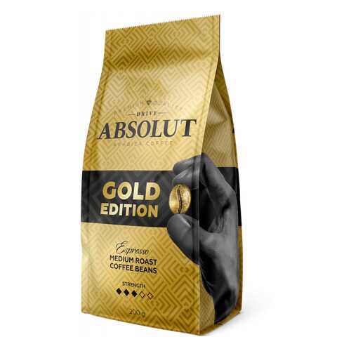 Кофе Absolut Drive Gold Edition в зернах 200 г в ЭССЕН