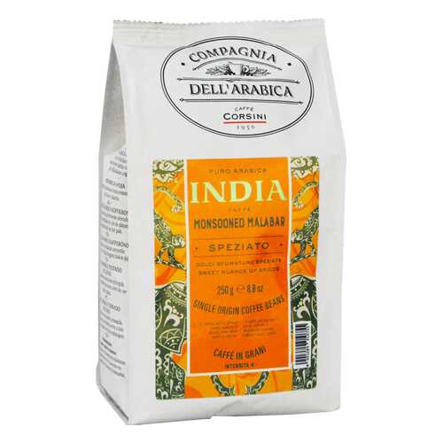 Кофе Compagnia Dell'Arabica India Monsooned Malabar в зёрнах 250 г в ЭССЕН