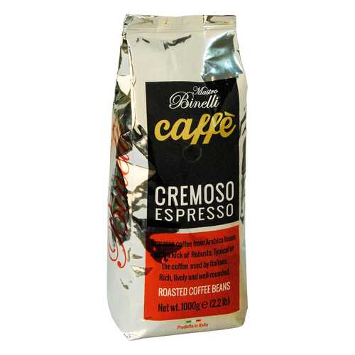 Кофе Mastro Binelli Сremoso Espresso в зёрнах 1000 г в ЭССЕН