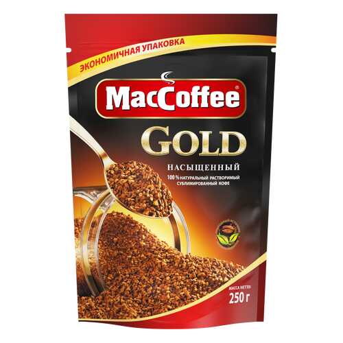 Кофе натуральный растворимый сублимированный GOLD т.з. MacCoffee, д/пак 250г*12 в ЭССЕН