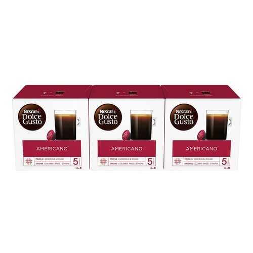 Кофе натуральный жареный молотый Nescafe Dolce Gusto Americano 3 штуки по 16 капсул в ЭССЕН