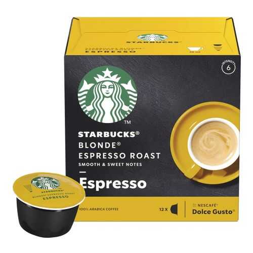 Кофе в капсулах Starbucks Blonde Espresso Roast для Nescafe Dolce Gusto 12 шт в ЭССЕН