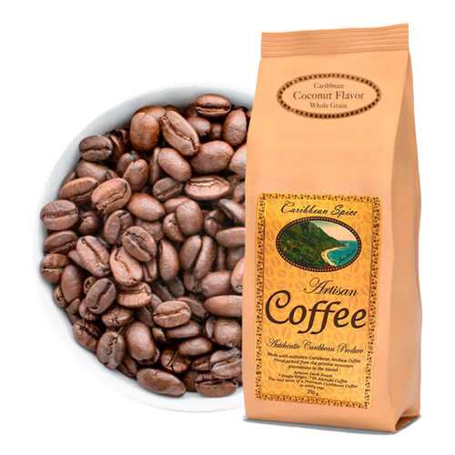 Кофе в зернах Caribbean Spice Artisan Kosher Coffee Coconut Grain кокос 250 г в ЭССЕН