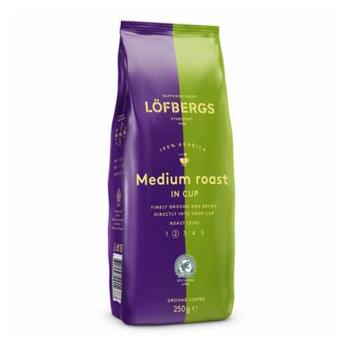 Молотый кофе Lofbergs Medium Roast IN CUP 250 г в ЭССЕН