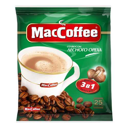 Напиток кофейный растворимый 3в1 MacCoffee Лесной Орех, м/уп 18г*25*20 (У) блок в ЭССЕН
