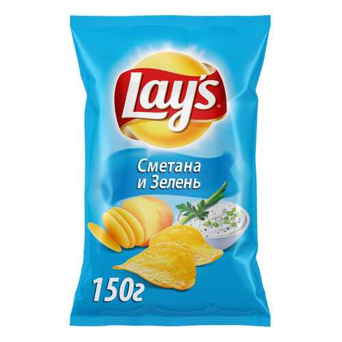 Картофельные чипсы Lay's сметана и зелень 150 г в ЭССЕН