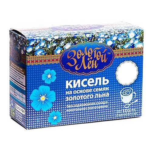 Кисель на льняной основе Золотой лен персик 7 пакетов по 15 г в ЭССЕН