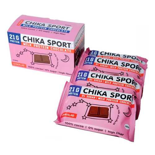 Шоколад Молочный без сахара Chikalab 100 гр (коробка 4 штуки) в ЭССЕН