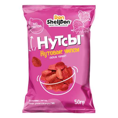 Чипсы Don Shelldon Нутсы нутовые со вкусом свеклы и кунжута 50 г в ЭССЕН